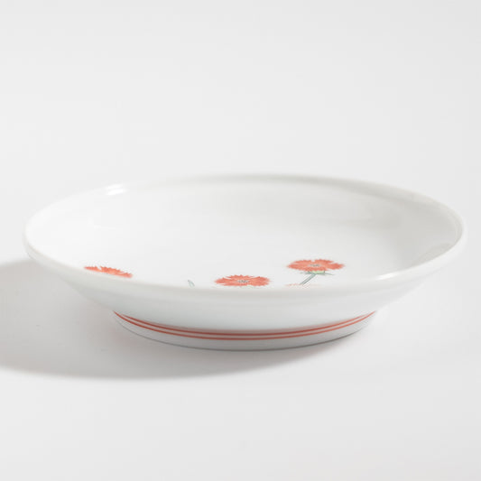 Arita Ware: Japanese Pink Flower Motif Kakiemon Porcelain Plate