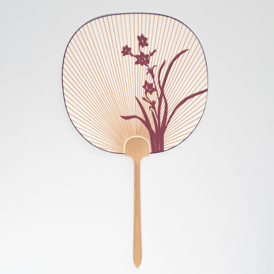 Kyo Uchiwa – Suisen (Daffodil) with Stand