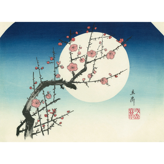 Hiroshige "Red Plum Blossoms under the Full Moon"