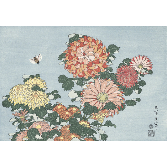Hokusai "Chrysanthemums and a Horsefly"