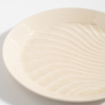 Satsuma Ware: Hamon-Ripple Pattern Round Plate
